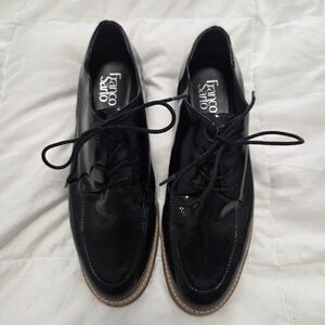 Franco Sarto Black Women's Patent Lace Up Shoes